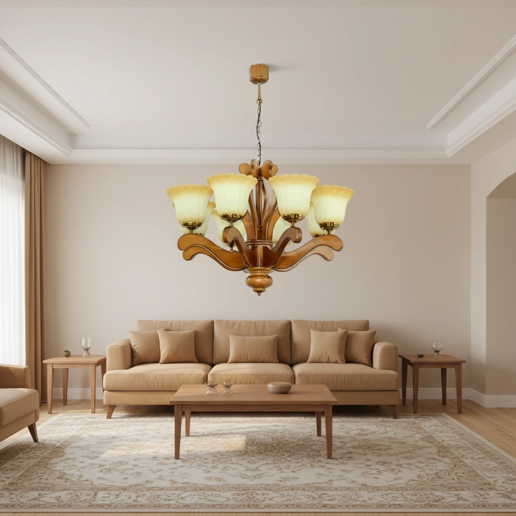 لوستر ترنج هشت شعله دارکار