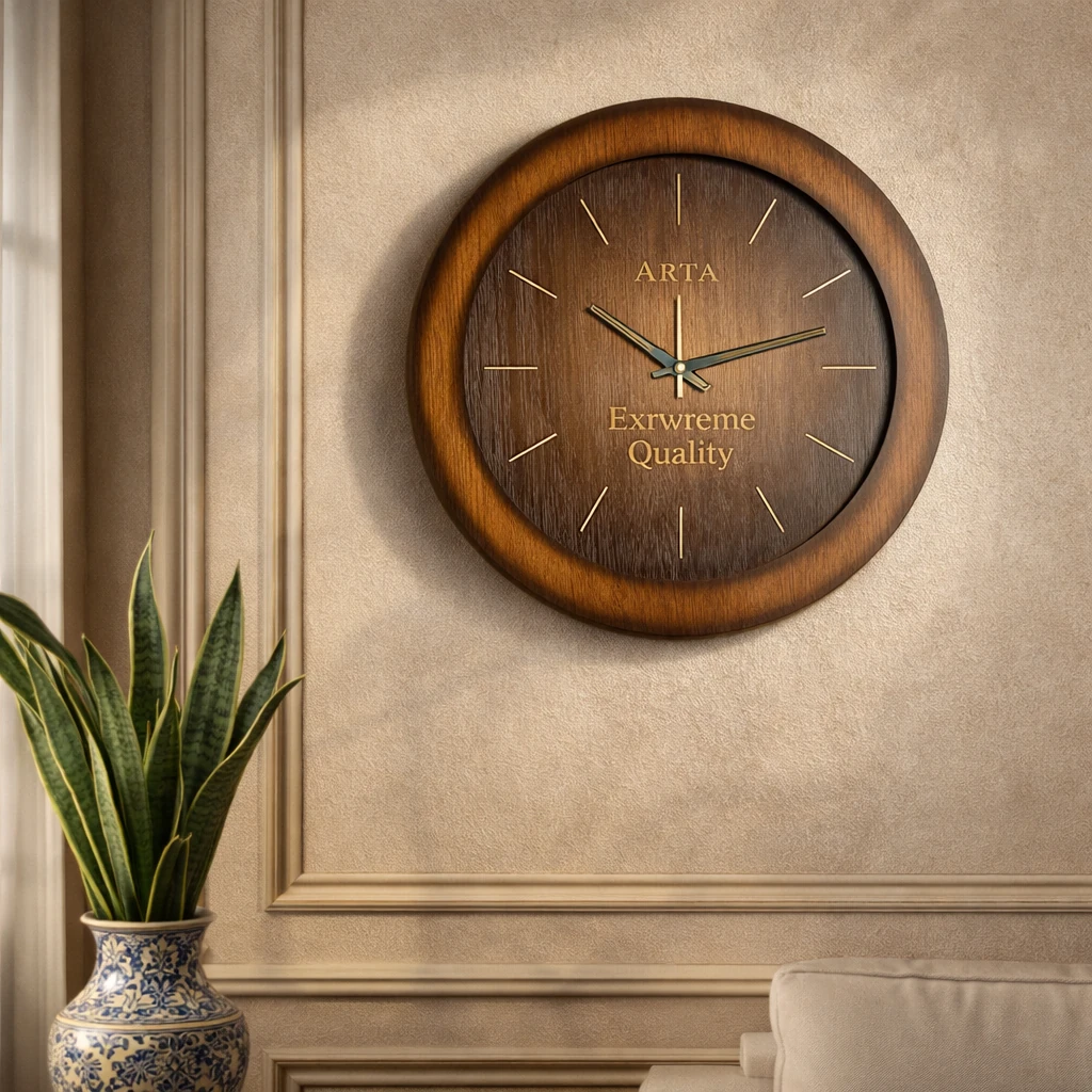 ساعت چوبی کد 8