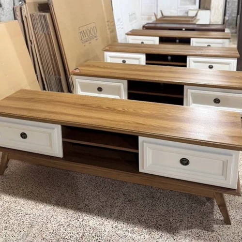 میز تلویزیون کد ۸۲ چوبی ملچ کرم