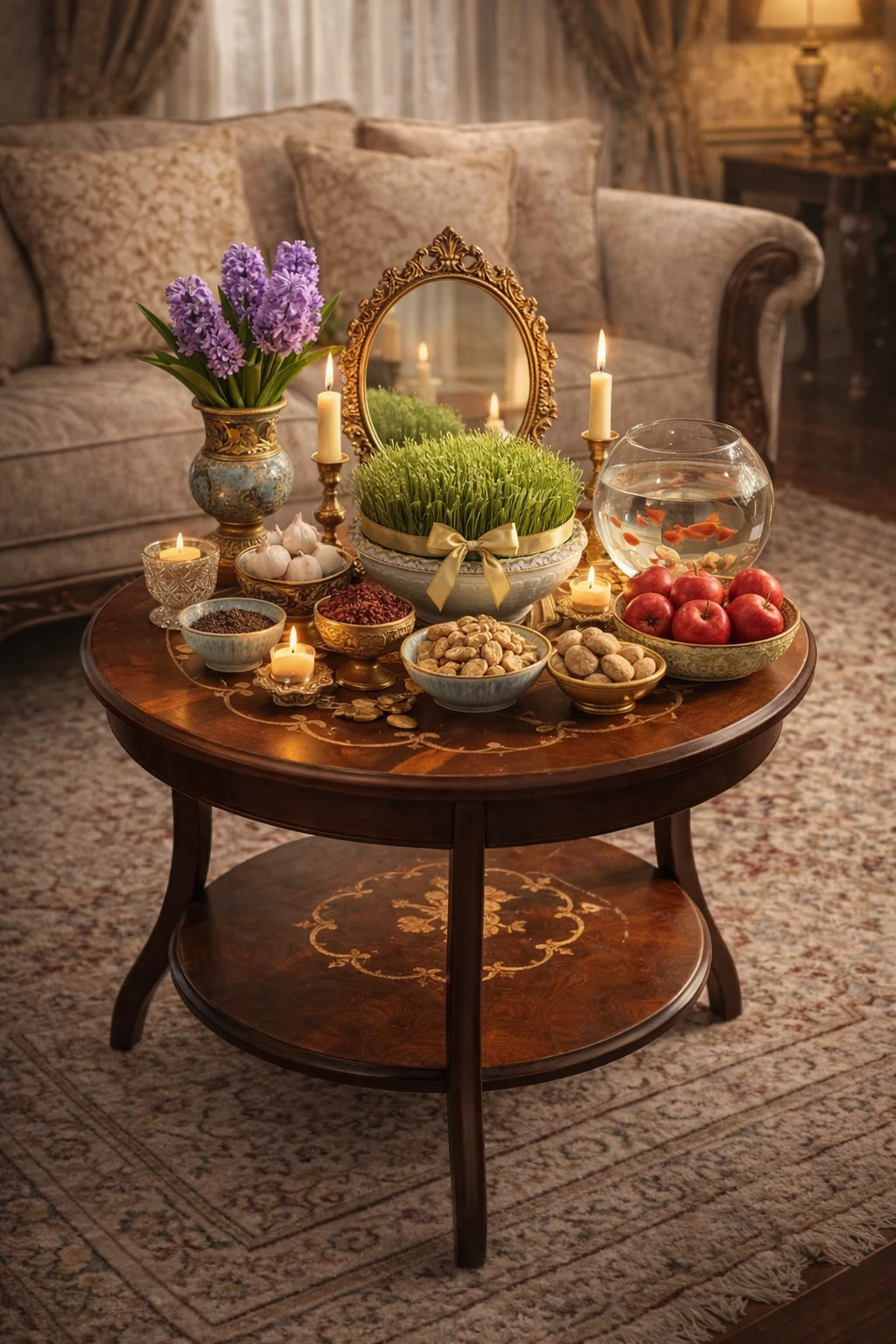 میز خاطره دو طبقه صفحه معرق 60