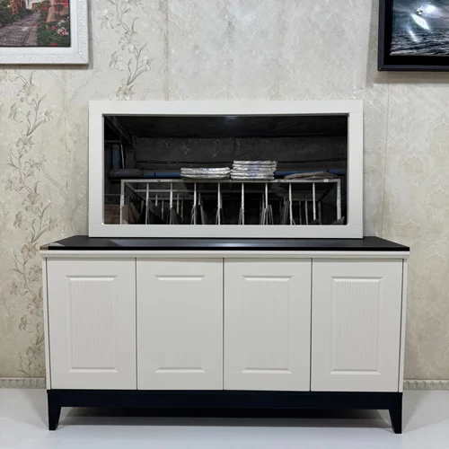 آینه و کنسول مشکی کرم کد 104