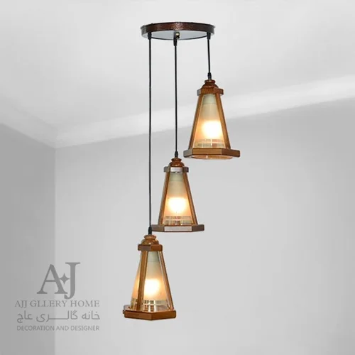 لوستر سه شعله نامنظم هانا