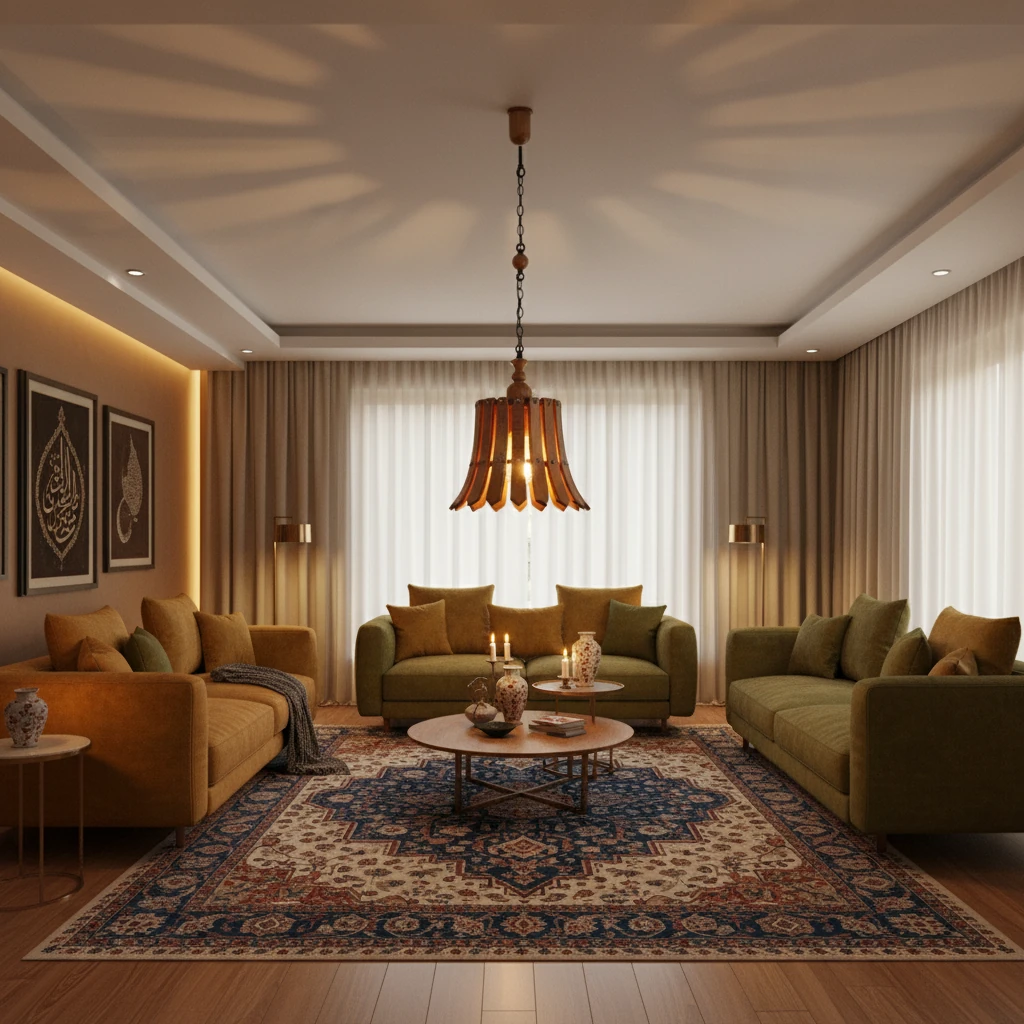 لوستر تک شعله چوبی پرچین