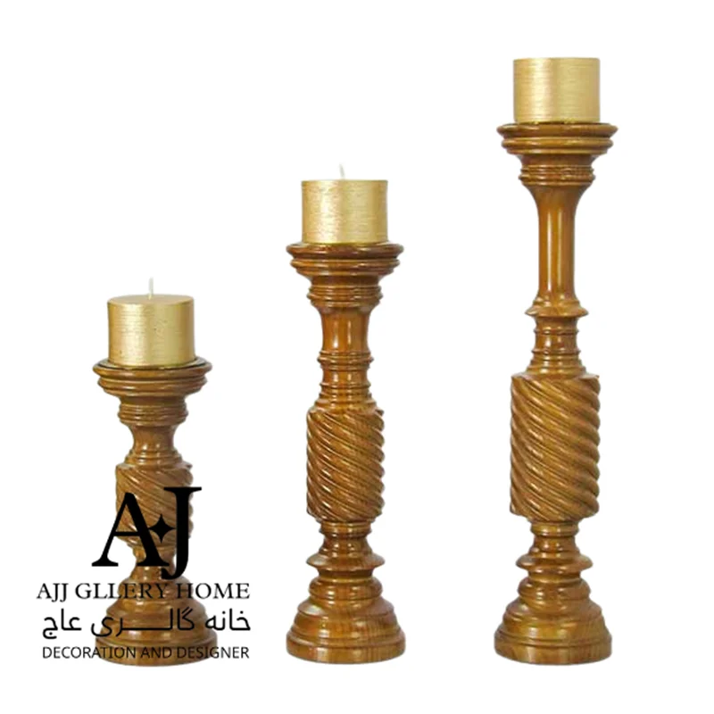 شمعدانی چوبی