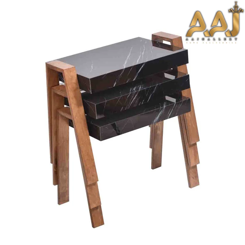 میز عسلی مرمر مشکی