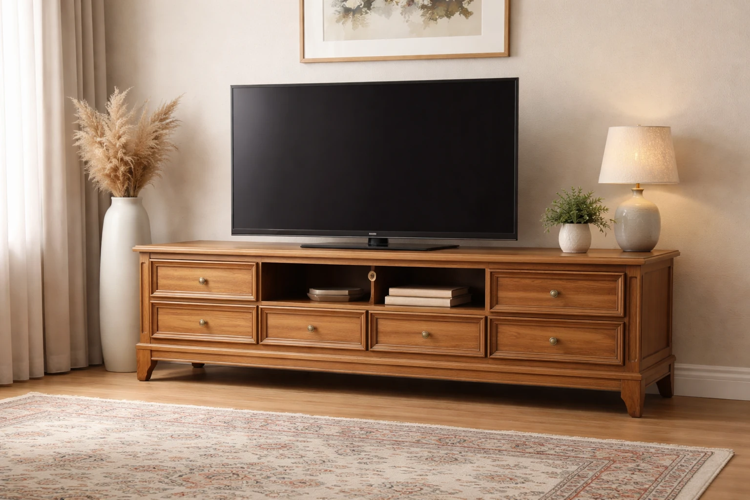 میز تیوی 98 بلوط فندوقی