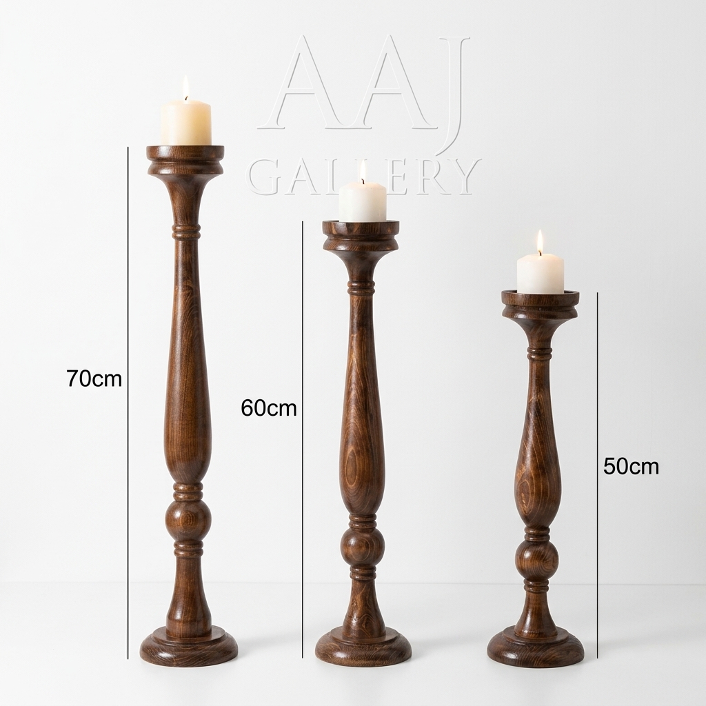 شمعدان چوبی سه تایی کد: ab21048/49/53